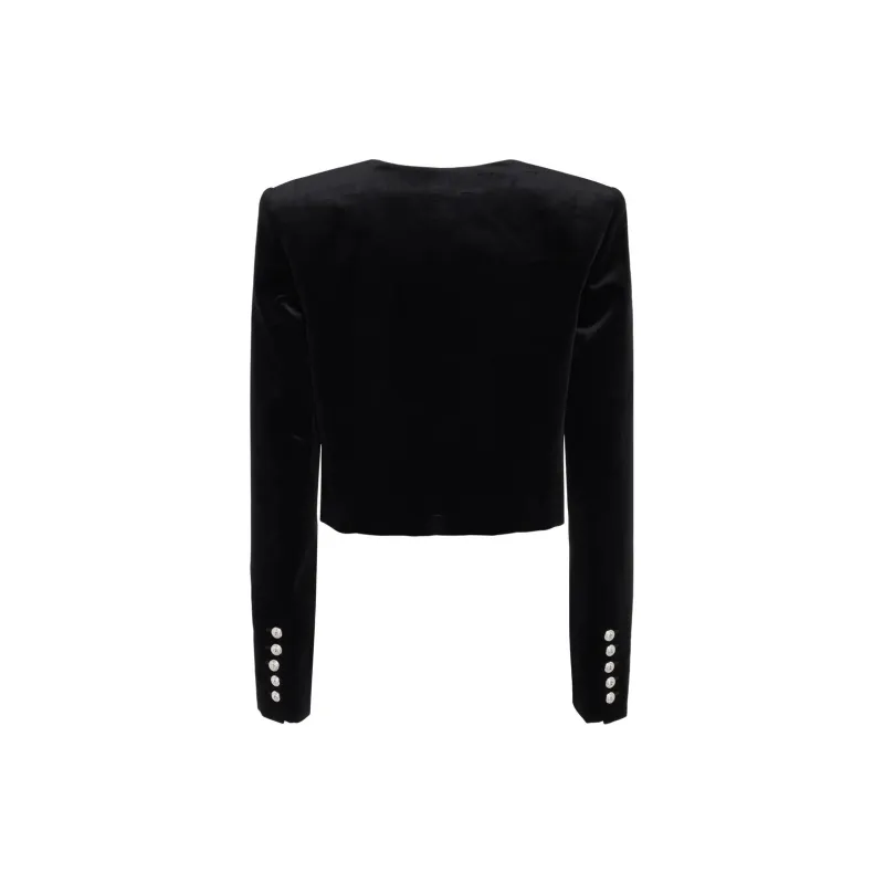 BALMAIN V Neck Cropped Jacket-1