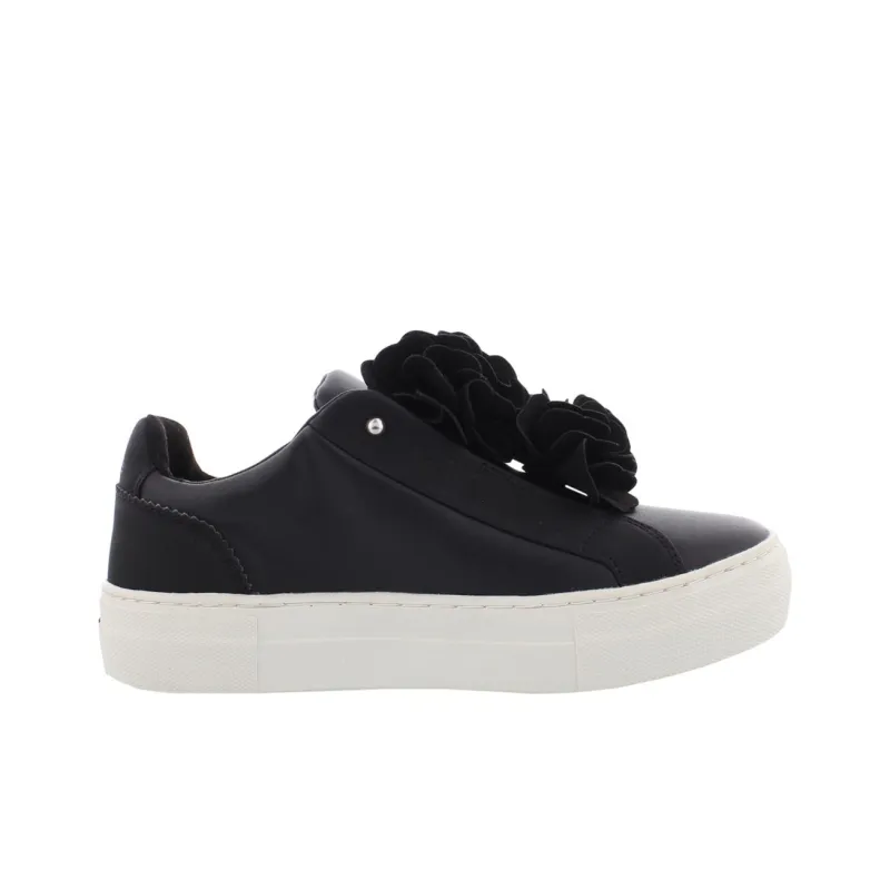 Skechers Alba Anti Slip Wear Resistant Low Top Skateboard Shoes Women's Black White-1