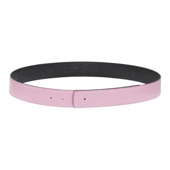 FERRAGAMO Double-Sided Two-Tone Logo Embossed Pattern Cow Leather Leather Belts Men's Light Purple Width: 3.8CM