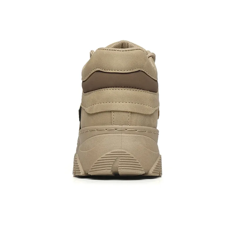 Warrior High Top Chunky Sneakers Men's Khaki-3