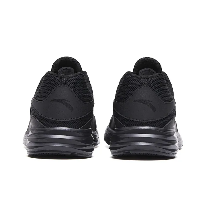 Anta Cushioning, Wear Resistant Low Top Casual Sprint Running Shoes Men's Black-3