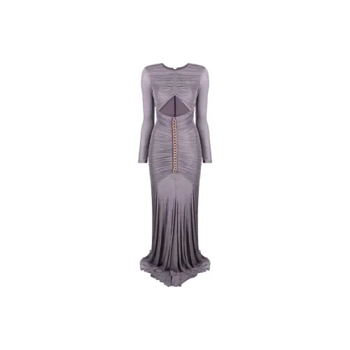 Elisabetta Franchi Rhinestone-embellished Cut-out Long Dress