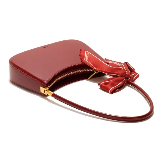 GXFMOD Cow Leather Shoulder Bag Medium Size Women's Red-3