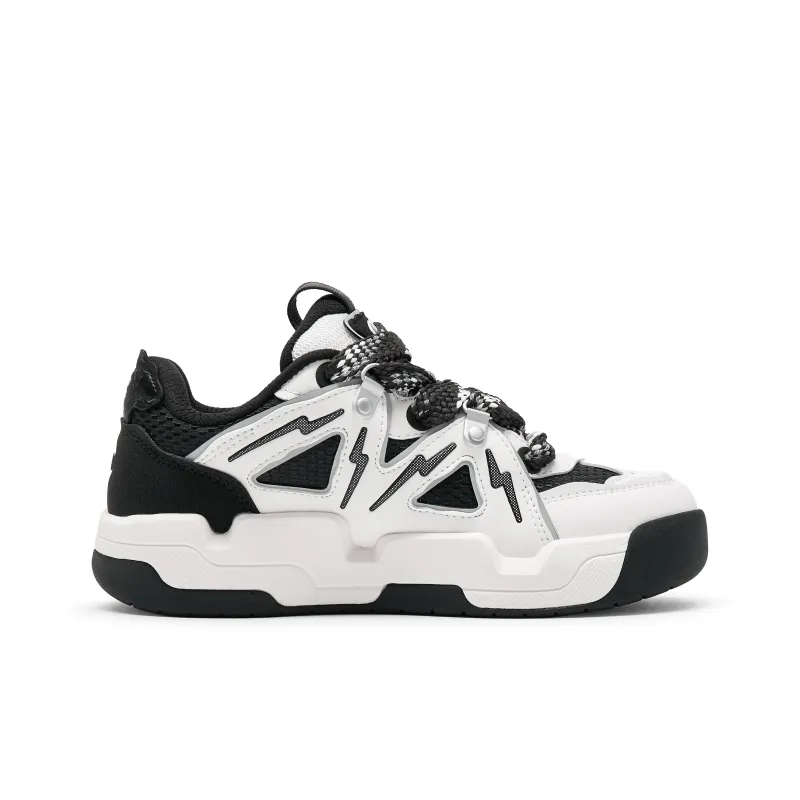 Champion Low Top Skateboard Shoes Women's Black White-1