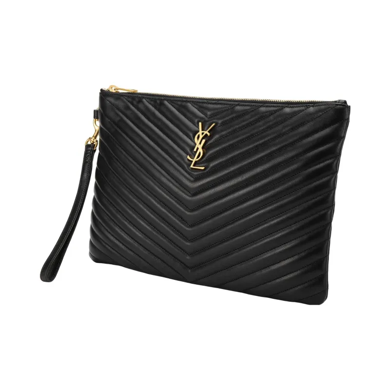 SAINT LAURENT Cassandre Matelassé Quilted Tablet Pouch-1