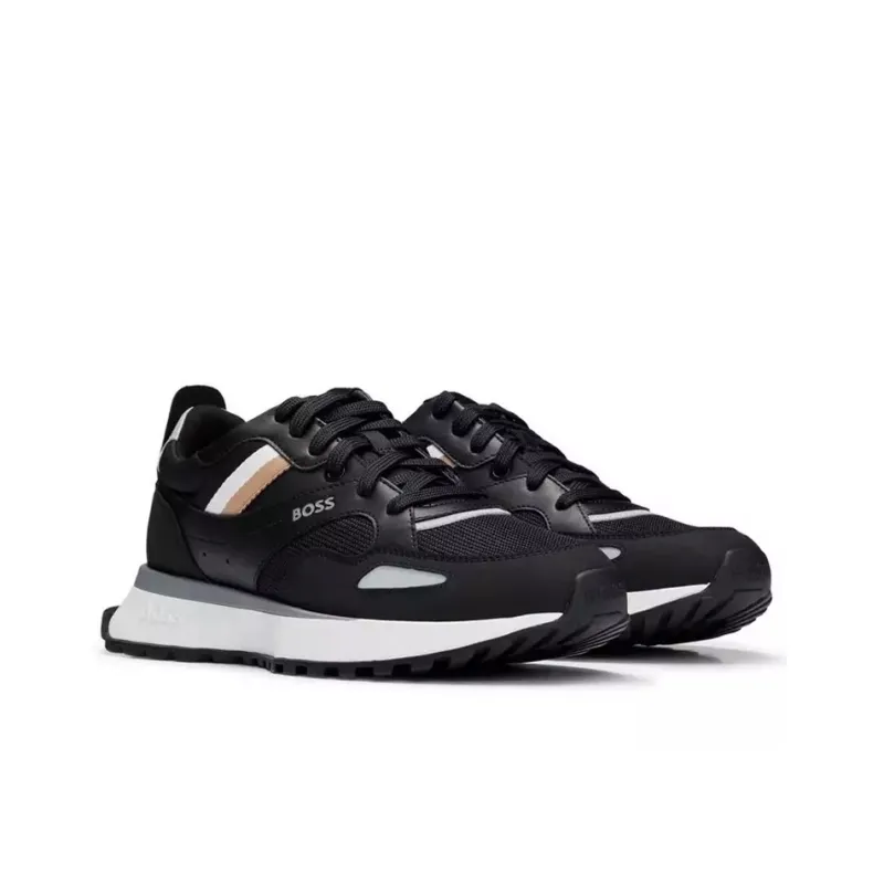BOSS Striped Lace up Sneakers-2