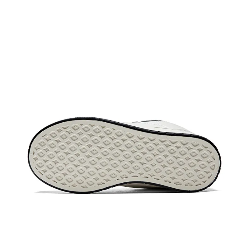 Warrior Warrior Students' White Sneakers Durable Lightweight And Breathable Low Top Skateboard Shoes Women's Black-4