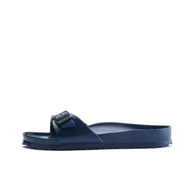 Birkenstock Madrid Abrasion-Resistant Slide Slippers Unisex Marine Blue-0