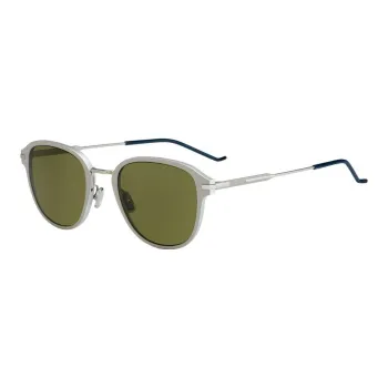 DIOR Metallic Aluminum Round Sunglasses Unisex Silver