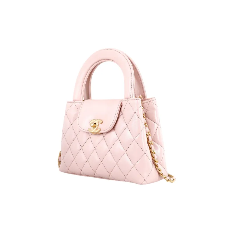 CHANEL Calfskin Crossbody One Shoulder Handbag Mini Women's Light Pink-1