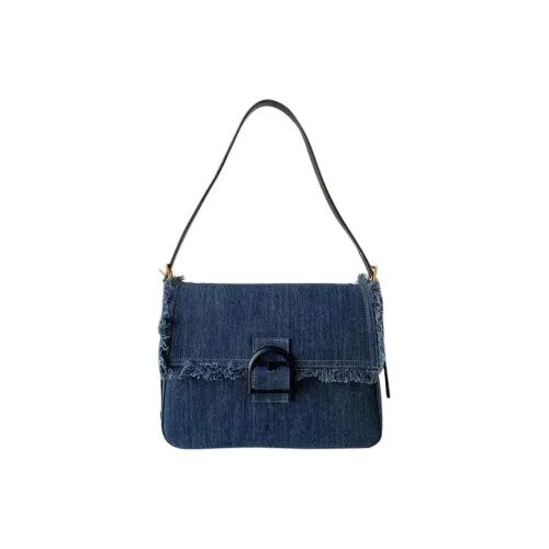 NOMK Denim Shoulder Bag Crossbody Bag Handbag Shoulder Bag Women's Denim Blue