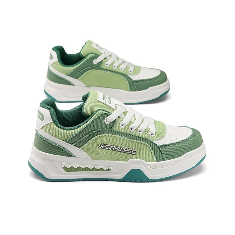 JEANSWEST Height Increasing Abrasion Resistant Slip Resistant Low Top Skateboard Shoes Unisex-9