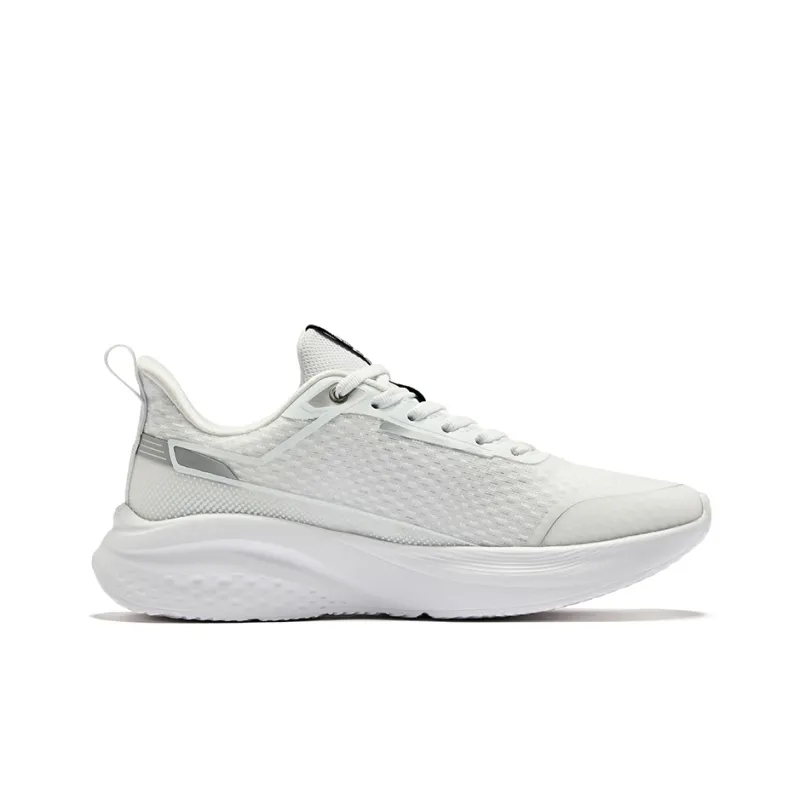 Erke Cushioning Wear Resistant Rebound Low Top Casual Running Shoes Women's Bright Silver-1
