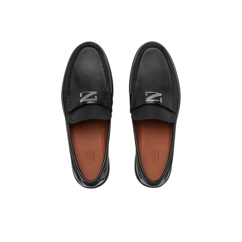 Zegna Genia Loafers Men's Black-3