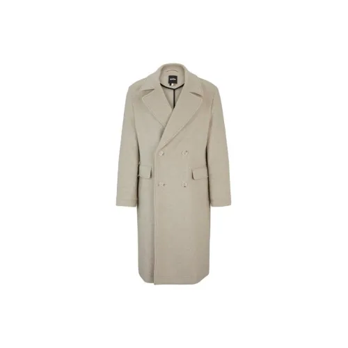 HUGO BOSS Coats Men Light Beige