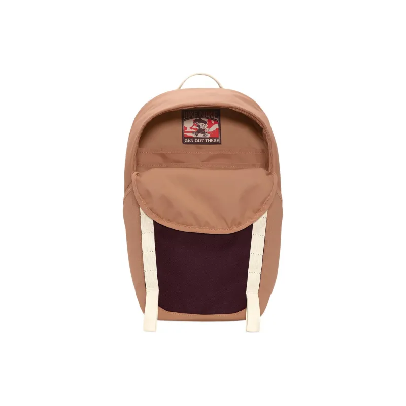 Nike Fabric Backpack Regular Unisex Amber Brown & Night Brown Red & Bright Dark Red-3