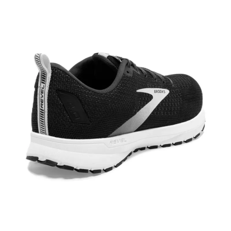 Brooks Revel 4 Cushioning Lightweight Low-Top Running Shoes Women's Black-3
