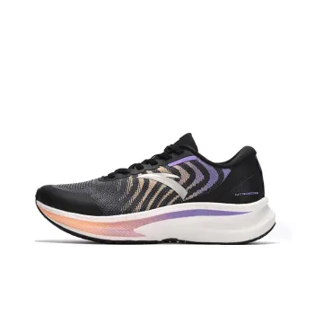 Anta Champion Running Shoes 2nd Generation Cushioning Wear Resistant Low Top Running Shoes Women's Black Orange