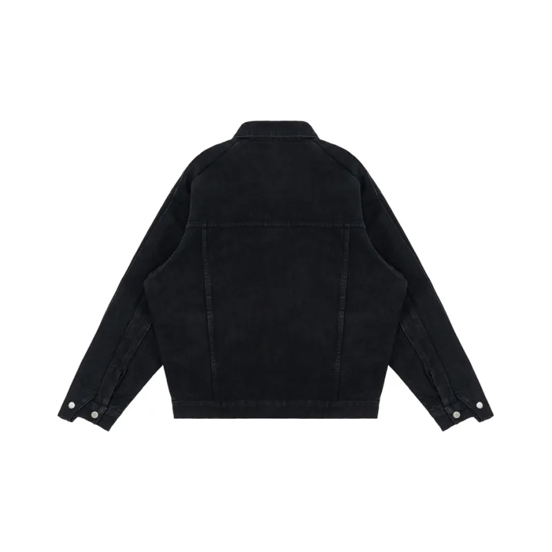 PILOTDRAGON Denim Jackets Unisex Black-1