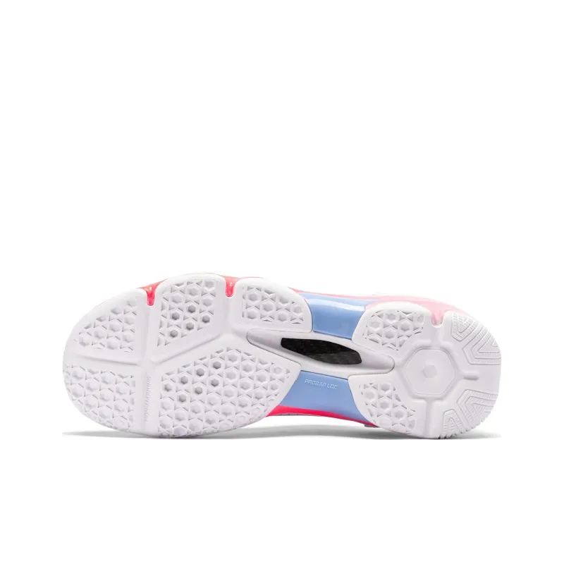 LiNing Badminton Series Low-Top Training Shoes Unisex White Pink-4