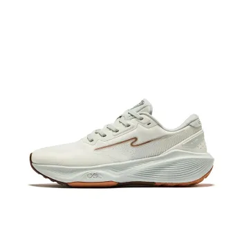 Erke Cushioning Wear Resistant Low Top Running Shoes Women's Microcrystal White Light Gray Green