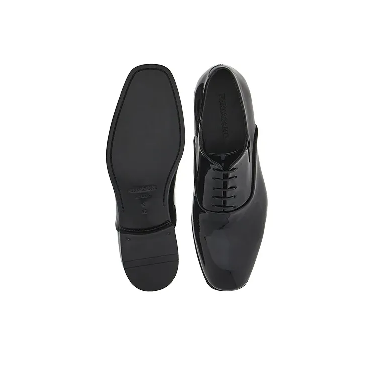 FERRAGAMO Patent-finish Oxford Shoes-4