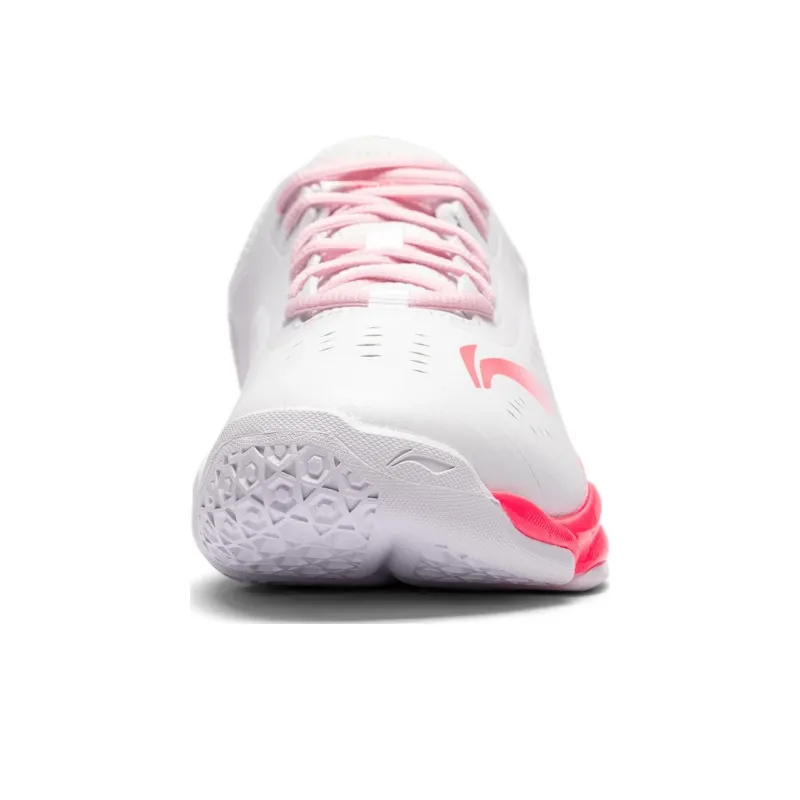 LiNing Badminton Series Low-Top Training Shoes Unisex White Pink-2