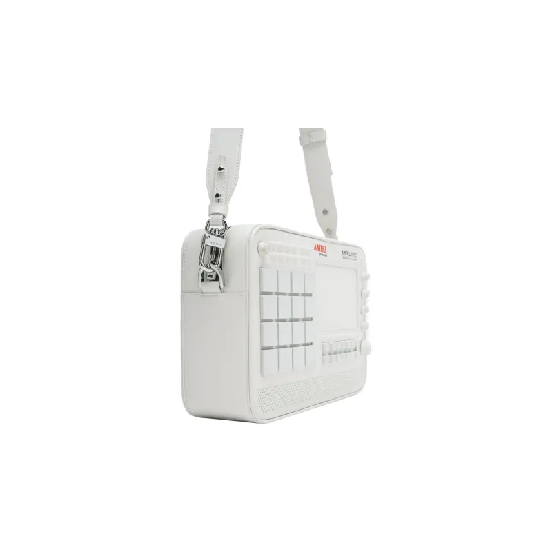 AMIRI Leather Drum Machine Bag Small Square Bag Shoulder Bag Crossbody Bag Regular Men's White-2