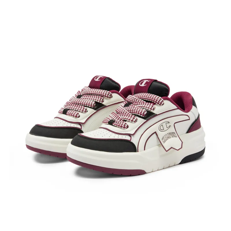 Champion Low Top Skateboard Shoes Unisex Dark Red-2