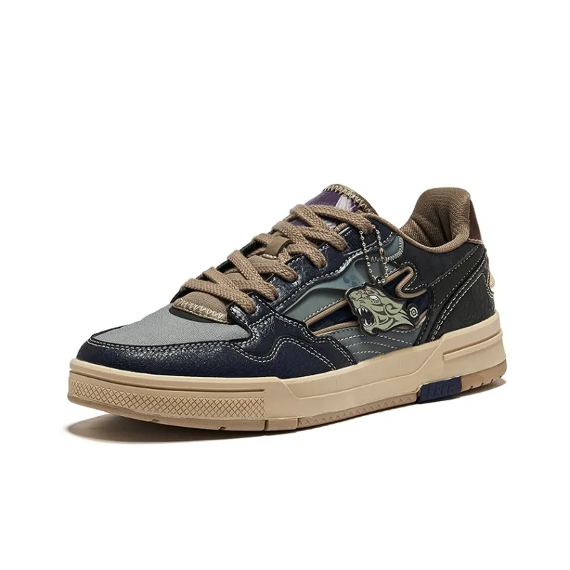Honor Of Kings X Erke Wu Long Series Skateboard Shoes Men Low Top Blue Gray Black-2
