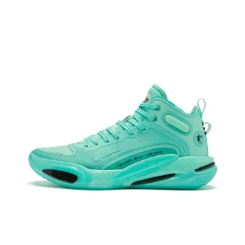 QIAODAN Poisonous Tooth REV Basketball Shoes Men High Top Green