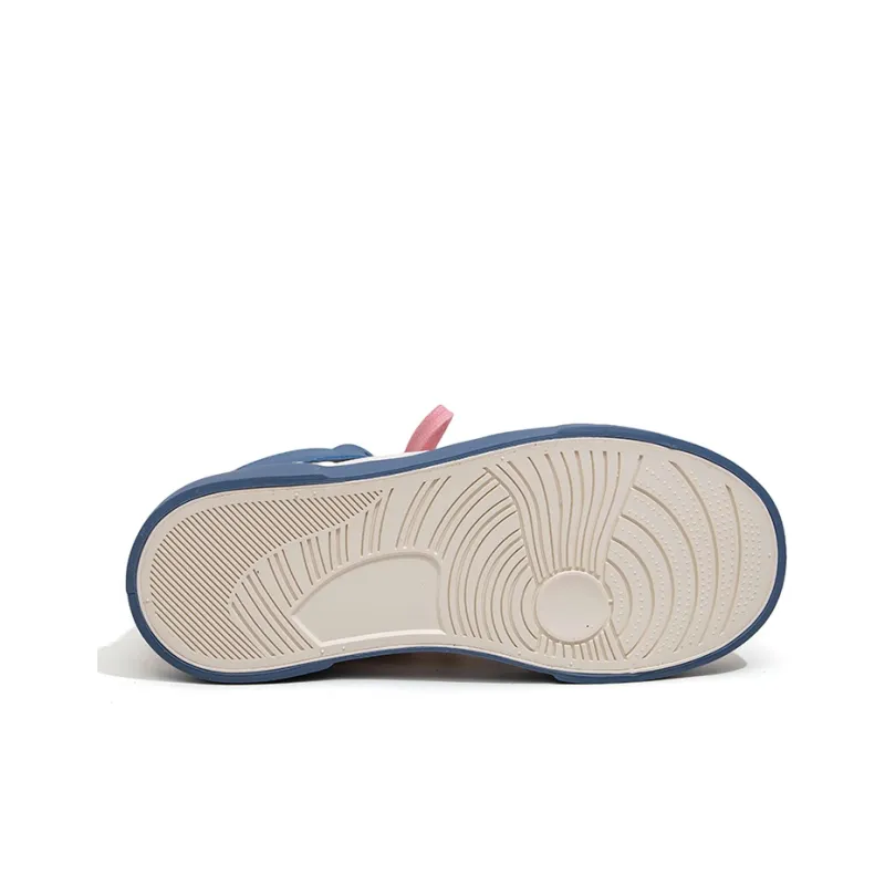 Feiyue High Top Skateboard Shoes Women's Beige/Blue/Black-4