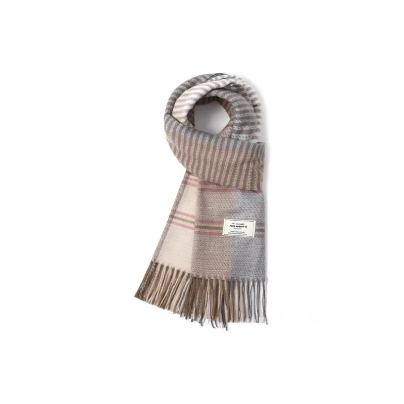 FREE RABBITⅡ Faux Cashmere Knit Scarves Unisex-4