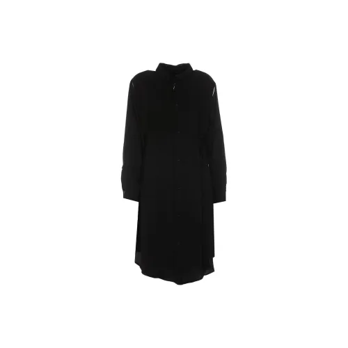 MM6 Maison Margiela Long-Sleeved Dresses Women's Black