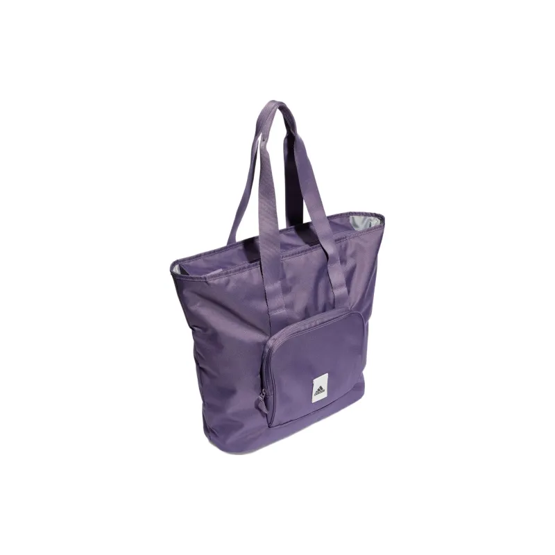 Adidas Recycled Polyester Twill Tote Bag Shopping Bag Shoulder Bag Handbag Regular Unisex Dark Purple/Black/Gray/White-1