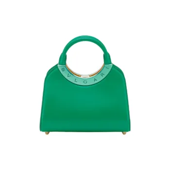 BVLGARI Roma Amor Series Calfskin Shoulder Bag Crossbody Bag Handbag Small Size Women's Green