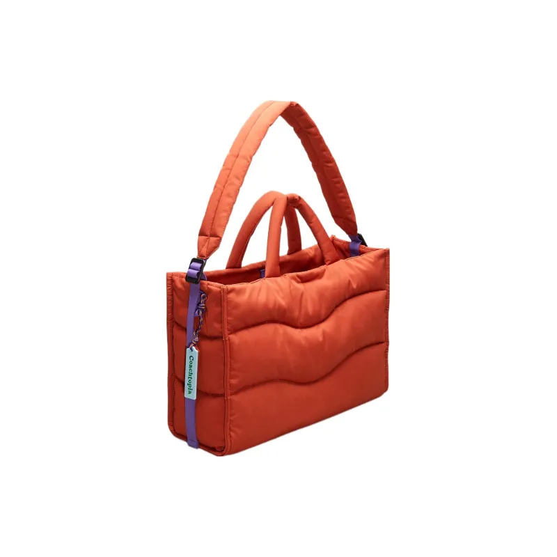 Coachtopia Polyester Tote Bag Shopping Bag Handbag Shoulder Bags Large Size Women's Red-1