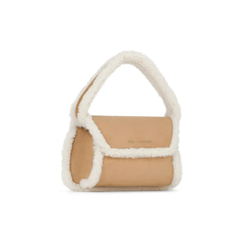 CHARLES&KEITH Polyurethane Small CK Bag Crossbody Bag Handbag Small Size Women's Camel Camel-4