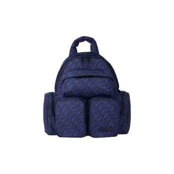 Adidas Originals MONCLER Collaboration Recycled Nylon Backpack Regular Unisex Multicolor Puzzle Blue