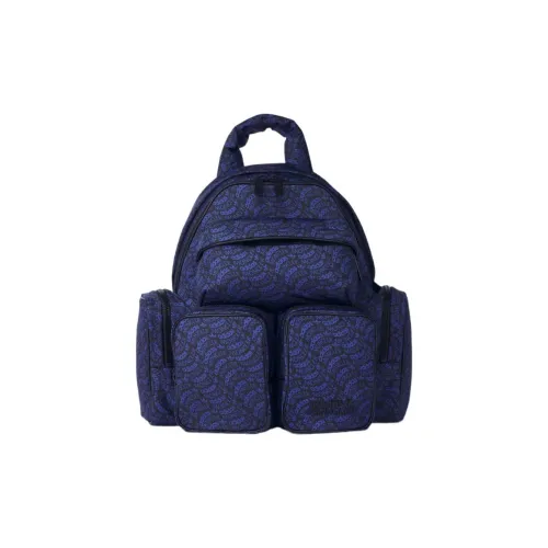Adidas Originals MONCLER Collaboration Recycled Nylon Backpack Regular Unisex Multicolor Puzzle Blue