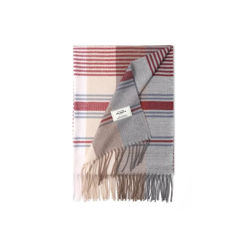 FREE RABBITⅡ Faux Cashmere Knit Scarves Unisex-3