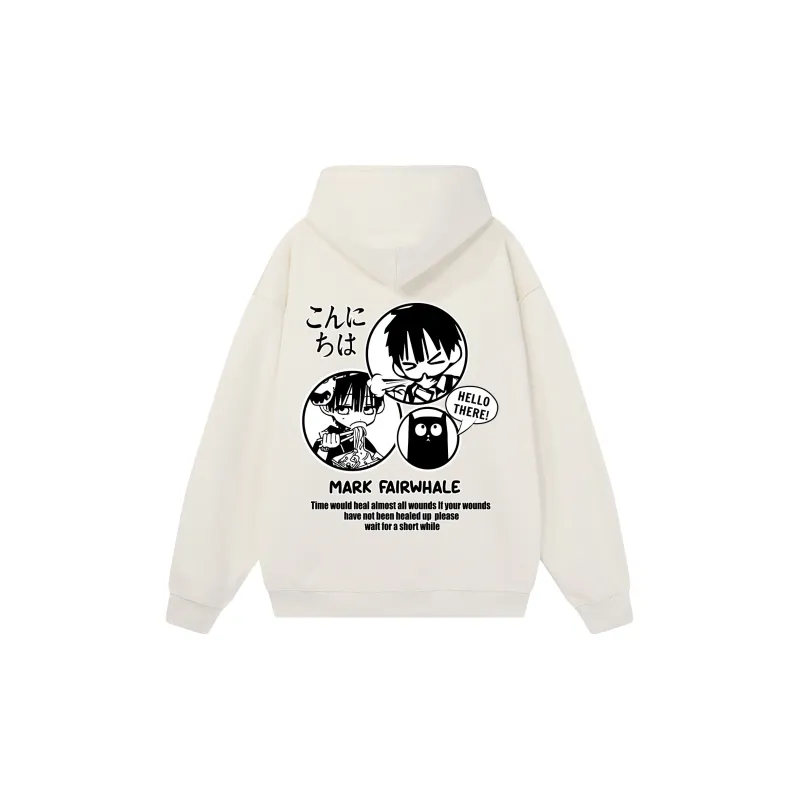 FAIRWHALE Pullover Drop Shoulder Hoodie Unisex-33