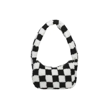 Vans Cotton Handbag, Shoulder Bag Women's Black White