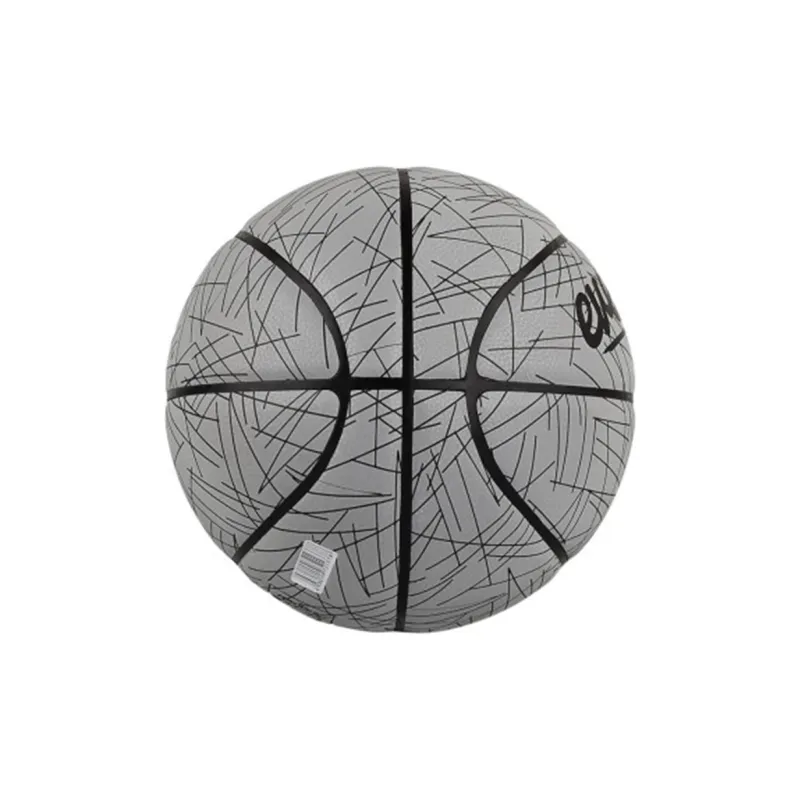 EVERVON PU Basketball Black Gray Size 7 Ball Reflective Kids'-2