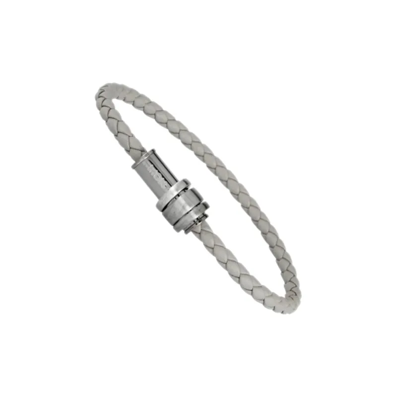 MONTBLANC Leather Wristbands Men's Gray-0