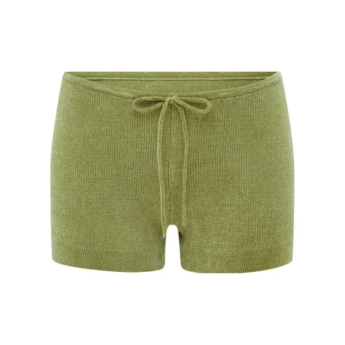 With Jean Casual Shorts Women's Green