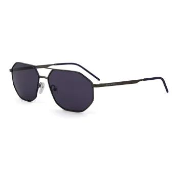 EMPORIO ARMANI Metal Metal Fiber Aviator Sunglasses Men's Black