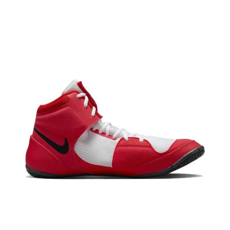 Nike Fury Anti Slip Wear Resistant Mid Top Training Shoes Unisex Red White-1