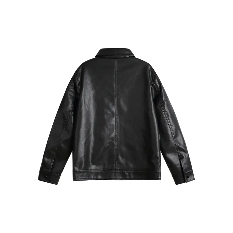 33TH Leather Jacket Unisex Black-1