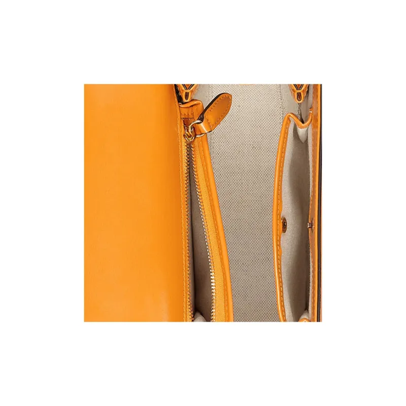 GUCCI GUCCI Luggage Leather Shoulder Bag Crossbody Bag Handbag Small Size Women's Yellow-8